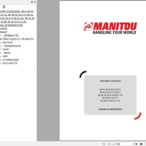 Manitou MI-X 40 45 50 D E3 S1 MI 40 45 50 D ST3B S1 (US) MI 40 45 50 G S1 (US) Repair Manual 647510