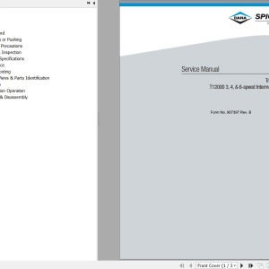 Dana T12000 3 4 & 6-speed Intermediate Drop VDT12000 VDT 17° Transmission Service Manual 907397 Rev.B