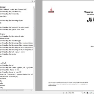 Deutz TD 3.6 L4 TCD 3.6 L4 Engine Service Manual 50940203 Rev.A 03123965en