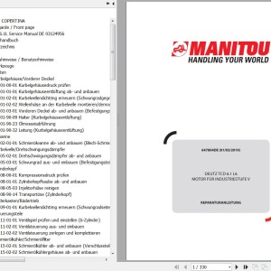 Deuzt TCD 6.1 L6 Engine Repair Manual 647804