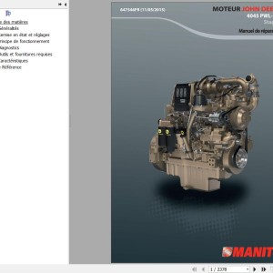 John Deere 4045 PWL-PSS Stage 4 Engine Repair Manual 647546