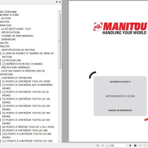 Kubota D1105-E4B Engine Repair Manual 647639