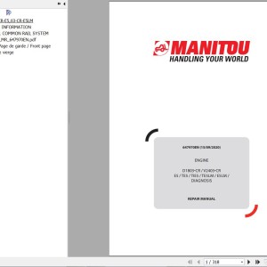 Kubota D1803 CR V2403 CR E5 TE5 TIE5 TE5LM E5LM Diagnosis Engine Repair Manual 647970