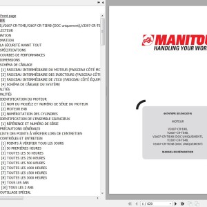 Kubota V2607-CR-E4B V2607-CR-TE4B V2607-CR-TIE4B V3307-CR-TE4B V3307-CR-TIE4B Engine Repair Manual 647470