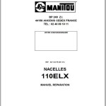 Manitou 110 ELX Repair Manual 547333