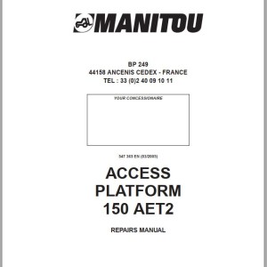 Manitou 150 AET2 Repair Manual 547365