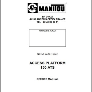 Manitou 150 ATS Repair Manual 547330