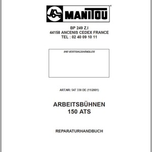 Manitou 150 ATS Repair Manual 547330