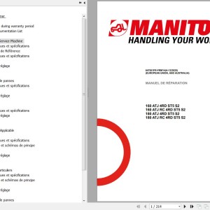 Manitou 160 ATJ 160 ATJ RC 180 ATJ 180 ATJ RC 4RD ST5 S2 Repair Manual 647951