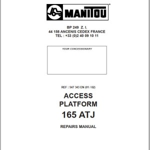 Manitou 165 ATJ Repair Manual 547343
