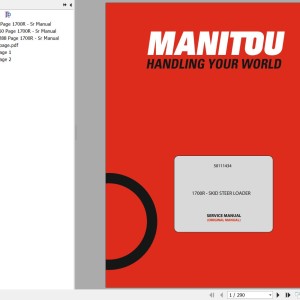 Manitou 1700R Service Manual 50111434