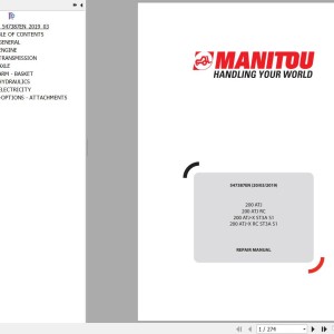 Manitou 200 ATJ ATJ RC 200 ATJ-X ST3A S1 200 ATJ-X RC ST3A S1 Repair Manual 547387