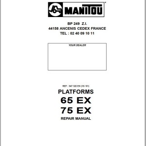 Manitou 65 EX 75 EX Repair Manual 547322