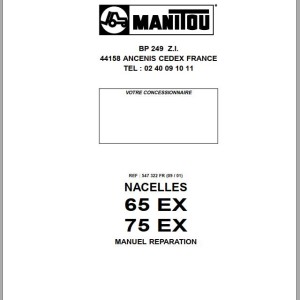 Manitou 65 EX 75 EX Repair Manual 547322