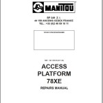 Manitou 78 XE Repair Manual 547359