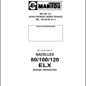 Manitou 80 ELX 100 ELX 120 ELX Repair Manual 547326