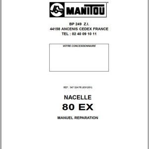 Manitou 80 EX Repair Manual 547324