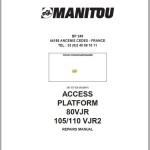 Manitou 80 VJR 105 VJR2 110 VJR2 Repair Manual 547357