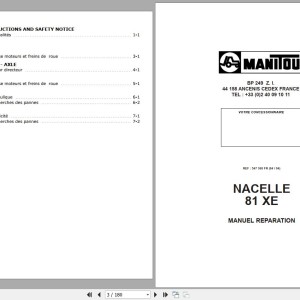 Manitou 81 XE Repair Manual 547368