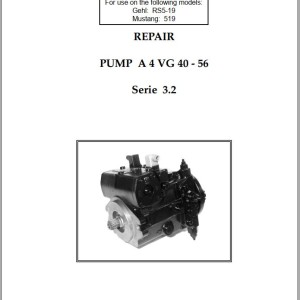 Manitou A 4 VG 40 56 Series 32 Drive Pump Repair Manual 913309B