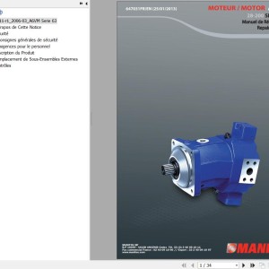 Manitou A6VM 28-200 Series 63 Motor Repair Manual 647031