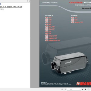 Manitou Airtronic Series Airtronic M Series Heating Autonomous Repair Manual 647406