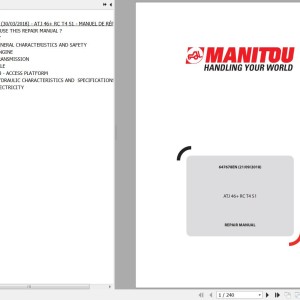 Manitou ATJ 46+ RC T4 S1 Repair Manual 647678