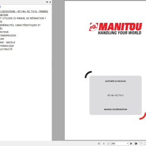 Manitou ATJ 46+ RC T4 S1 Repair Manual 647678