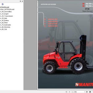 Manitou M 26-2H 30-2H 26-4H 30-4H 40-2H 50-2H 40-4H 50-4H ST3B Repair Manual 647501