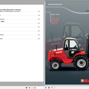 Manitou M-X 30-2 S3 E3 M-X 30-4 S3 E3 M-X 50-2 S3 E3 M-X 50-4 S3 E3 M-X 70-2 S3 E3 Repair Manual 647435