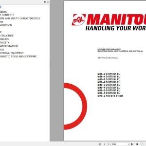 Manitou M26–2 M26–4 M30–2 M30–4 M40–2 M40–4 M50–2 M50–4 M70–2H D ST5 S1 EU Service Manual 647854