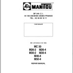 Manitou MC 30 M26-2 M26-4 M30-2 M30-4 M40-4 M50-4 Repair Manual 547518
