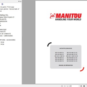 Manitou ME 418 420 425C 440 445 450 48V S3 Repair Manual 647561