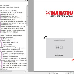 Manitou ME 425 430 435 80V S3 Repair Manual 647579