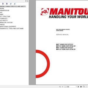 Manitou MHT 10200 11250 210Y ST5 S1 MHT-X 10200 11250 210Y ST3A S1 Service Manual 649313