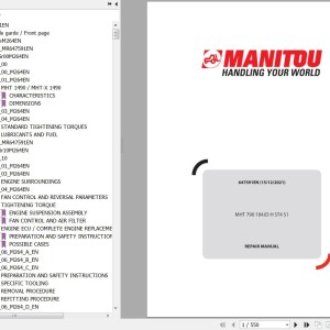 Manitou MHT 790 104JD H ST4 S1 Repair Manual 647591
