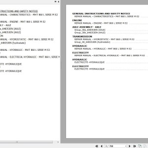 Manitou MHT 860 L SERIE M E2 Repair Manual 648353