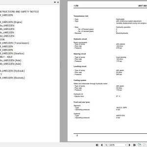 Manitou MHT 860 L Turbo E3 MHT 950 L Turbo E3 Repair Manual 648532