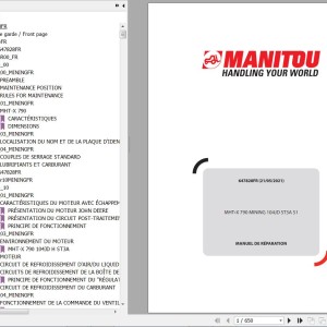 Manitou MHT-X 790 MINING 104JD ST3A S1 Repair Manual 647828
