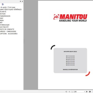 Manitou MI 15 18 20 25 30 35 G S2 US Repair Manual 647679