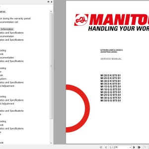 Manitou MI 20 25 30 35 D K 15 18 20 25 30 35 G G ST5 S1 Service Manual 647893