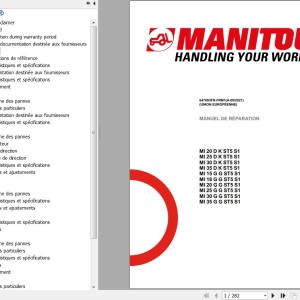 Manitou MI 20DK 25DK 30DK 35DK 15GG 18GG 20GG 25GG 30GG 35GG ST5 S1 Repair Manual 647893
