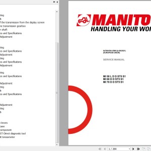 Manitou MI 50 L D D ST5 S1 MI 60 70 D D ST5 S1 Service Manual 647891