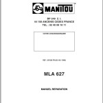 Manitou MLA 627 Repair Manual 547526
