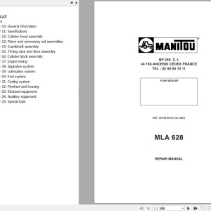 Manitou MLA 628 Repair Manual 547796