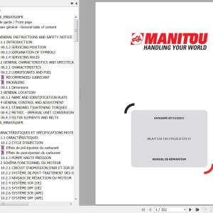 Manitou MLA-T 533 145 V PLUS D ST4 S1 Repair Manual 647626