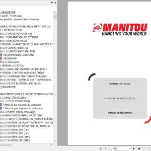 Manitou MLA-T 533 145 V PLUS D ST5 S1 Repair Manual 647872