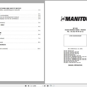 Manitou MLT 630 120 LSU 630 Turbo SB-C E2 1035 L Turbo LSU S3 E2 Repair Manual 547895