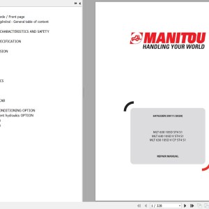Manitou MLT 630 105D ST4 S1 MLT 630 105D V ST4 S1 MLT 630 105D V CP ST4 S1 Repair Manual 647633