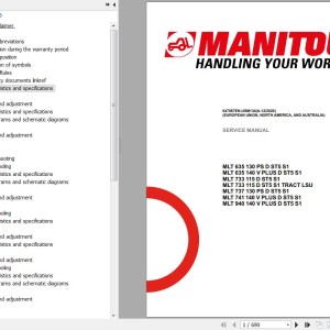 Manitou MLT 635 130 PS (140 V PLUS) 733 115 737 130 PS 741 940 140 V PLUS D 733 115 D ST5 S1 Service Manual 647867